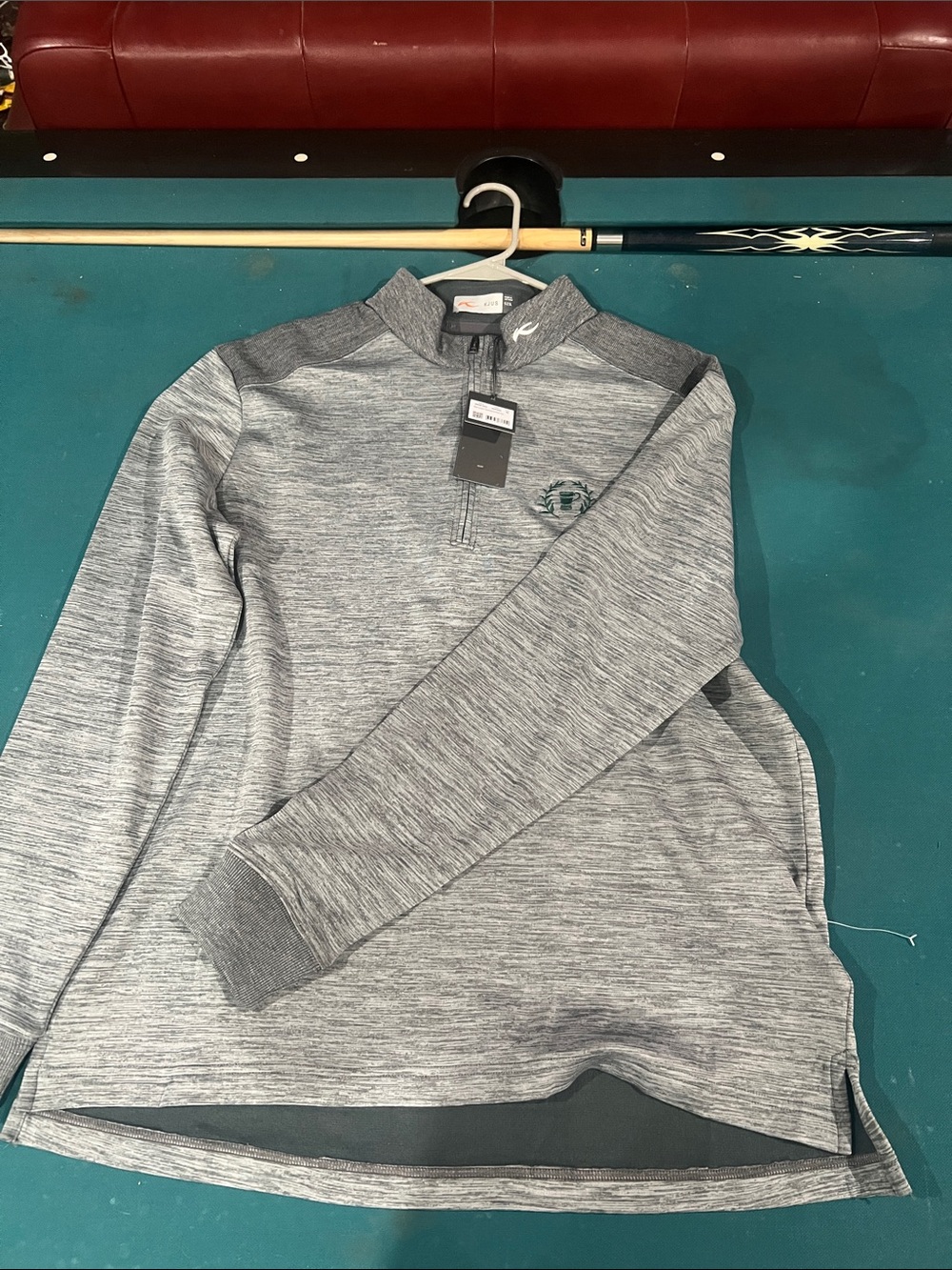 Men's Heather Gray Quarter-Zip Pullover Sweatshirt